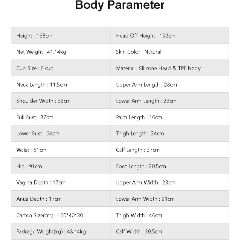 Elara-B σεξ κούκλα (LilyDoll 168cm F-Cup #LD001 TPE+Silicone)