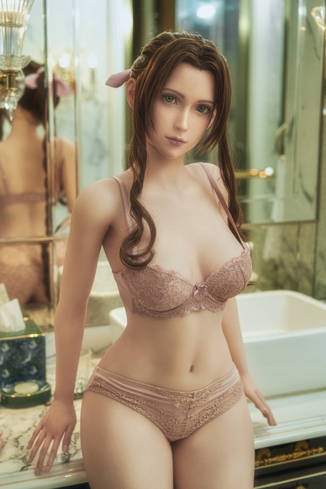 Aerith Sex Doll (Game Lady 167cm D-Kupa Νο.04 σιλικόνη)