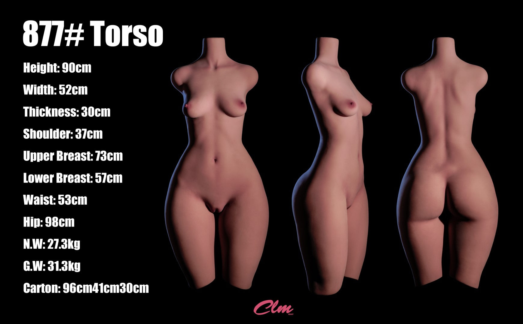 Maslan Torso Sex Doll (Climax Doll Classic 90cm A-Kupa TPE)