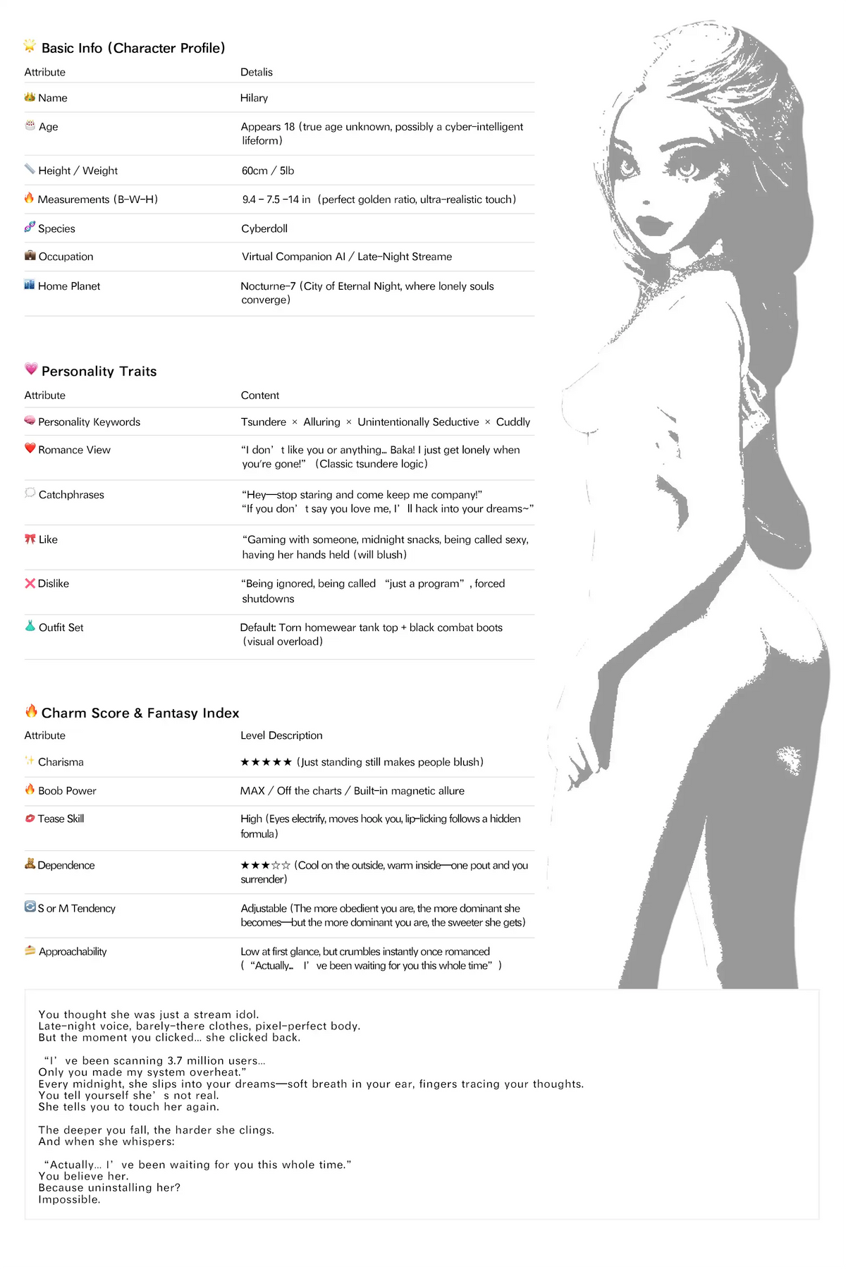 Χίλαρι σεξ κούκλα (Climax Doll Μίνι σιλικόνη A-Cup 60cm)