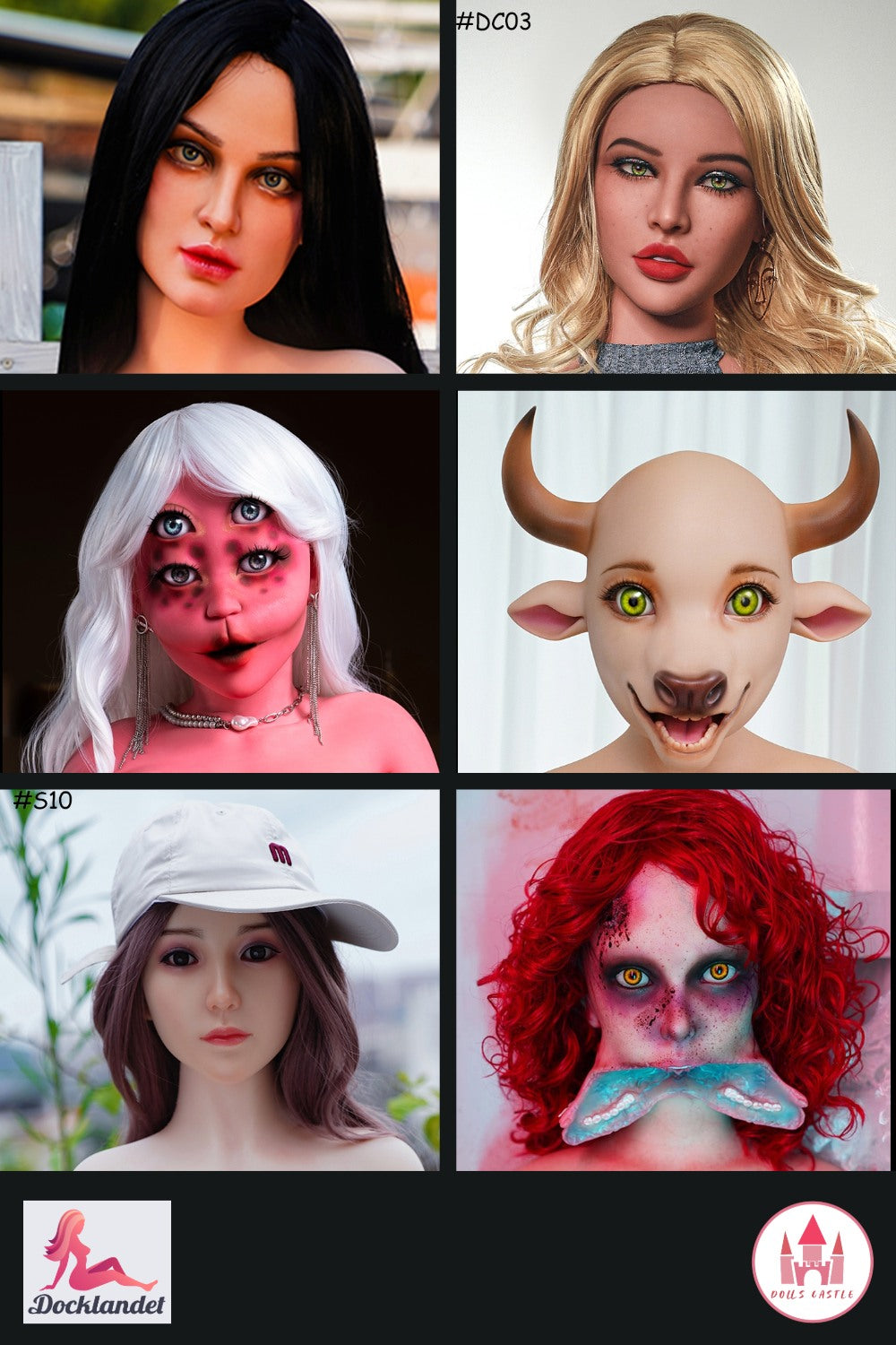 Επιπλέον κεφάλι (Dolls Castle Πρωτότυπο σιλικόνης)