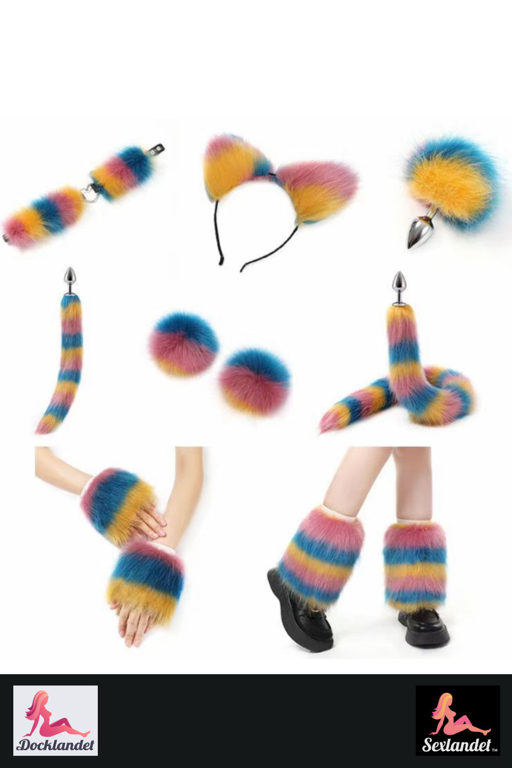 Sexig Outfit I Färgglad Päls