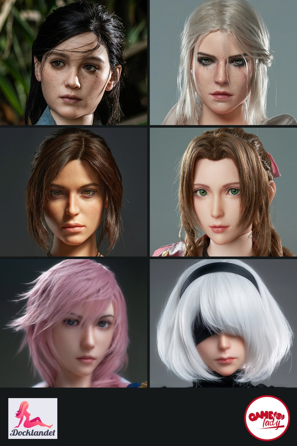 Επιπλέον κεφάλι (Game Lady Doll Πρωτότυπο σιλικόνης)