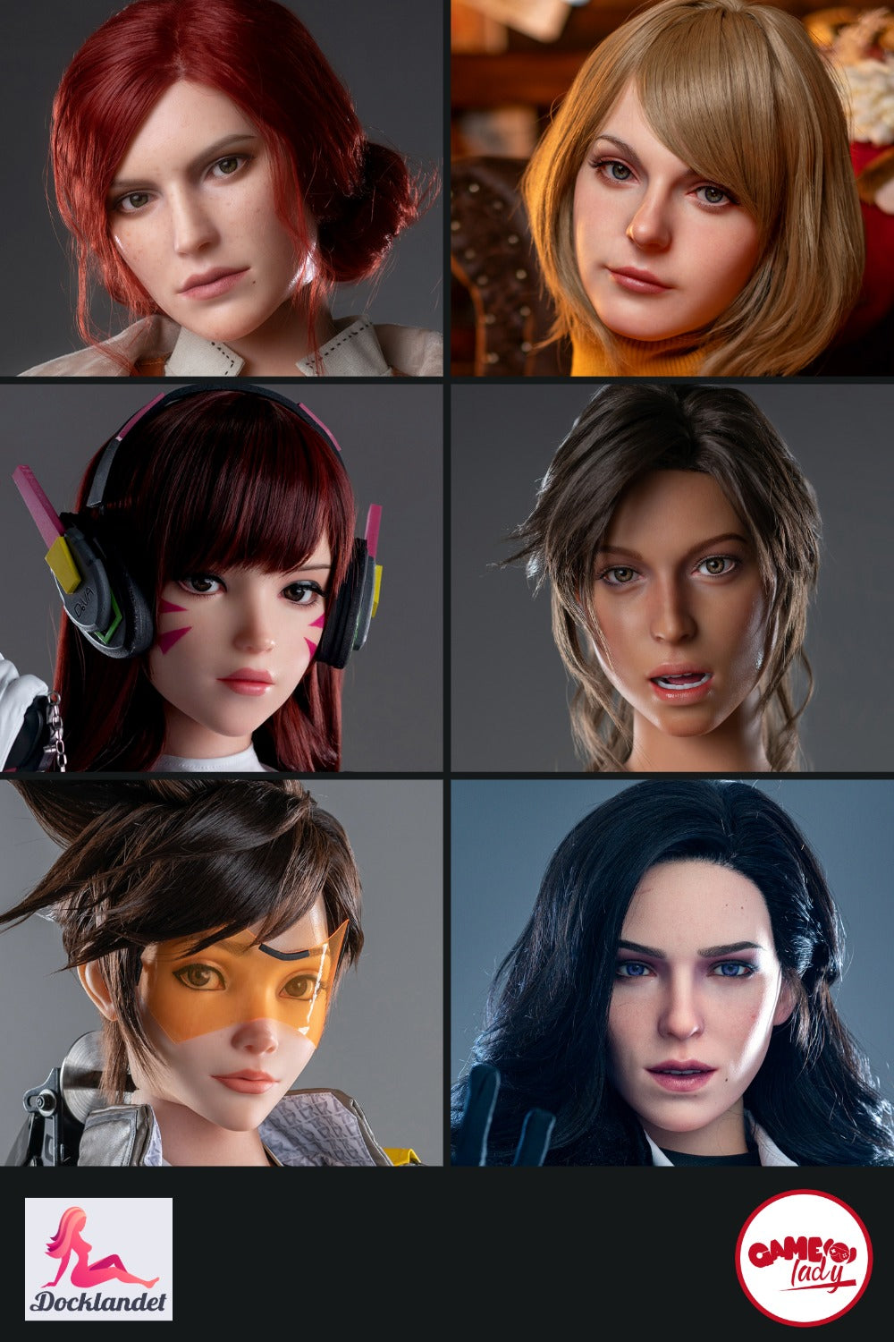 Επιπλέον κεφάλι (Game Lady Doll Πρωτότυπο σιλικόνης)