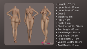 Nicole Sex Doll (FunWest Doll 157cm G-Cup #036S σιλικόνη)
