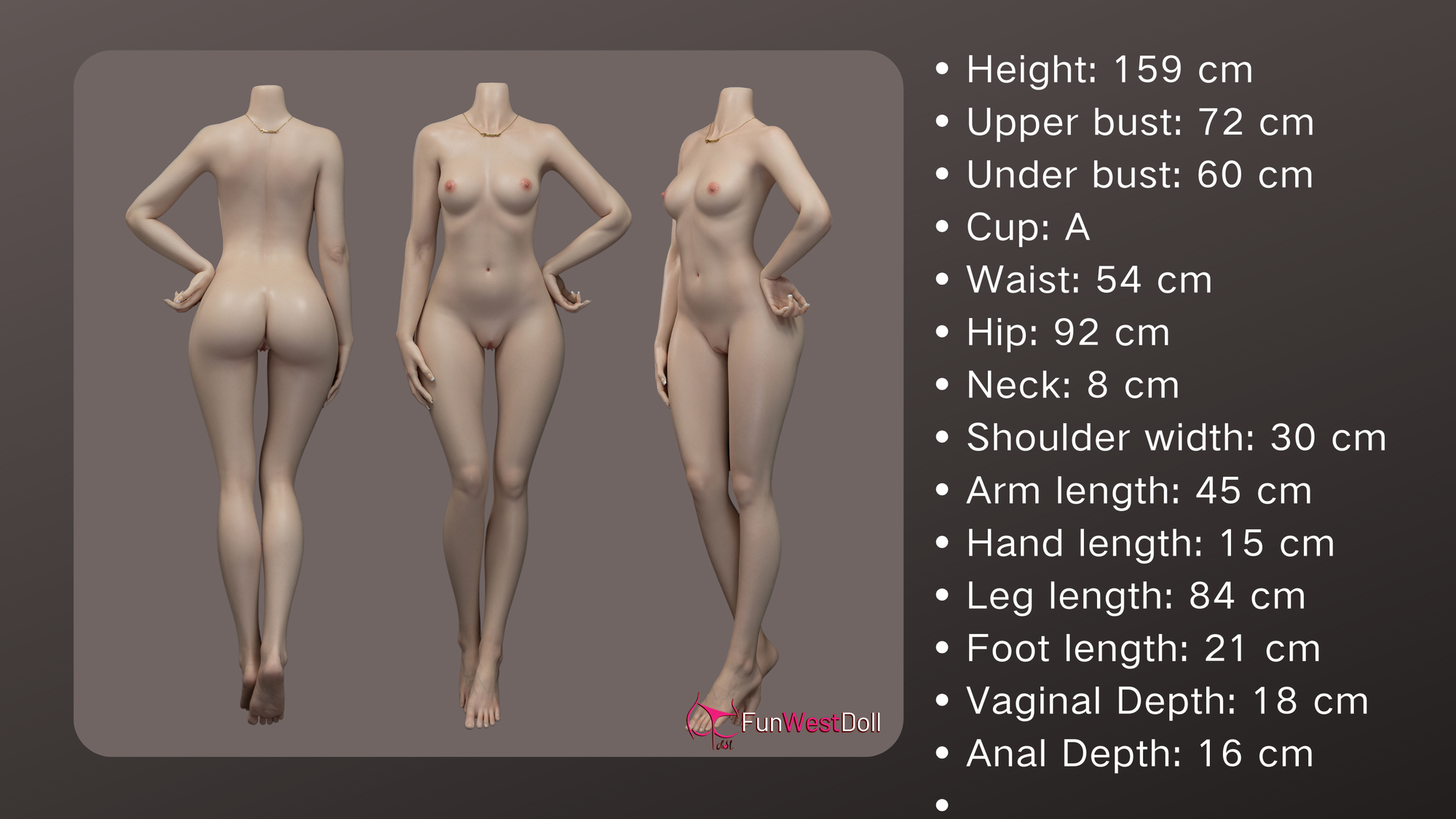 AMY Sex Doll (FunWest Doll 159cm A-Cup #041S σιλικόνη) EXPRESS