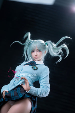 Hatsune Miko Sex doll (FunWest Doll 159cm A-cup #041S silicone)