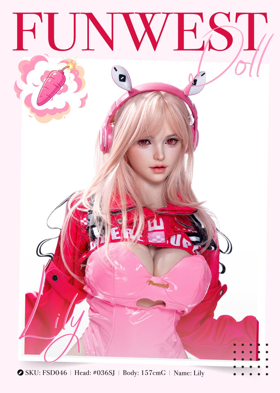 Lily Sex Doll (FunWest Doll 157cm G-Cup #036SJ RST σιλικόνη)