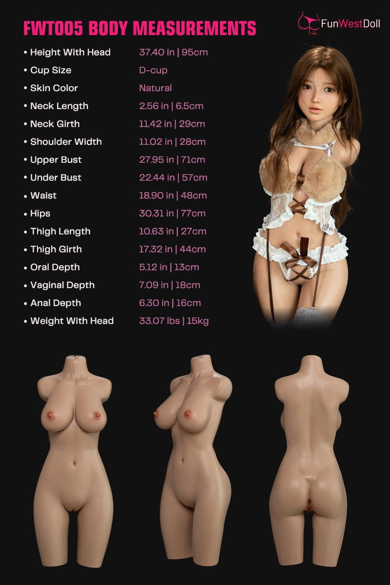 Amy Torso Sex doll (FunWest Doll 95cm D-cup #041SJ silicone)