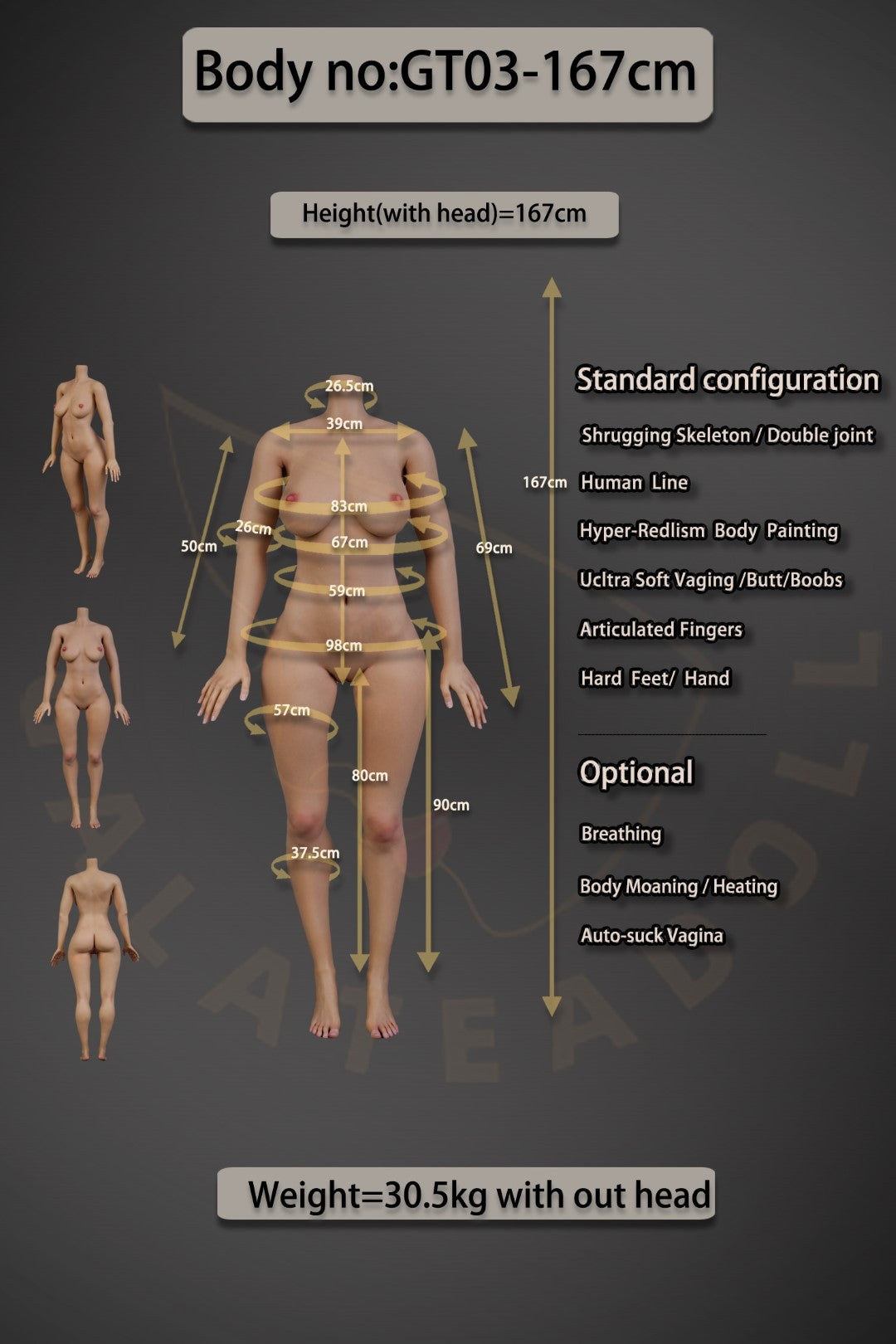 Nadia Sex doll (Galatea Doll 167cm D-cup #044 silicone)