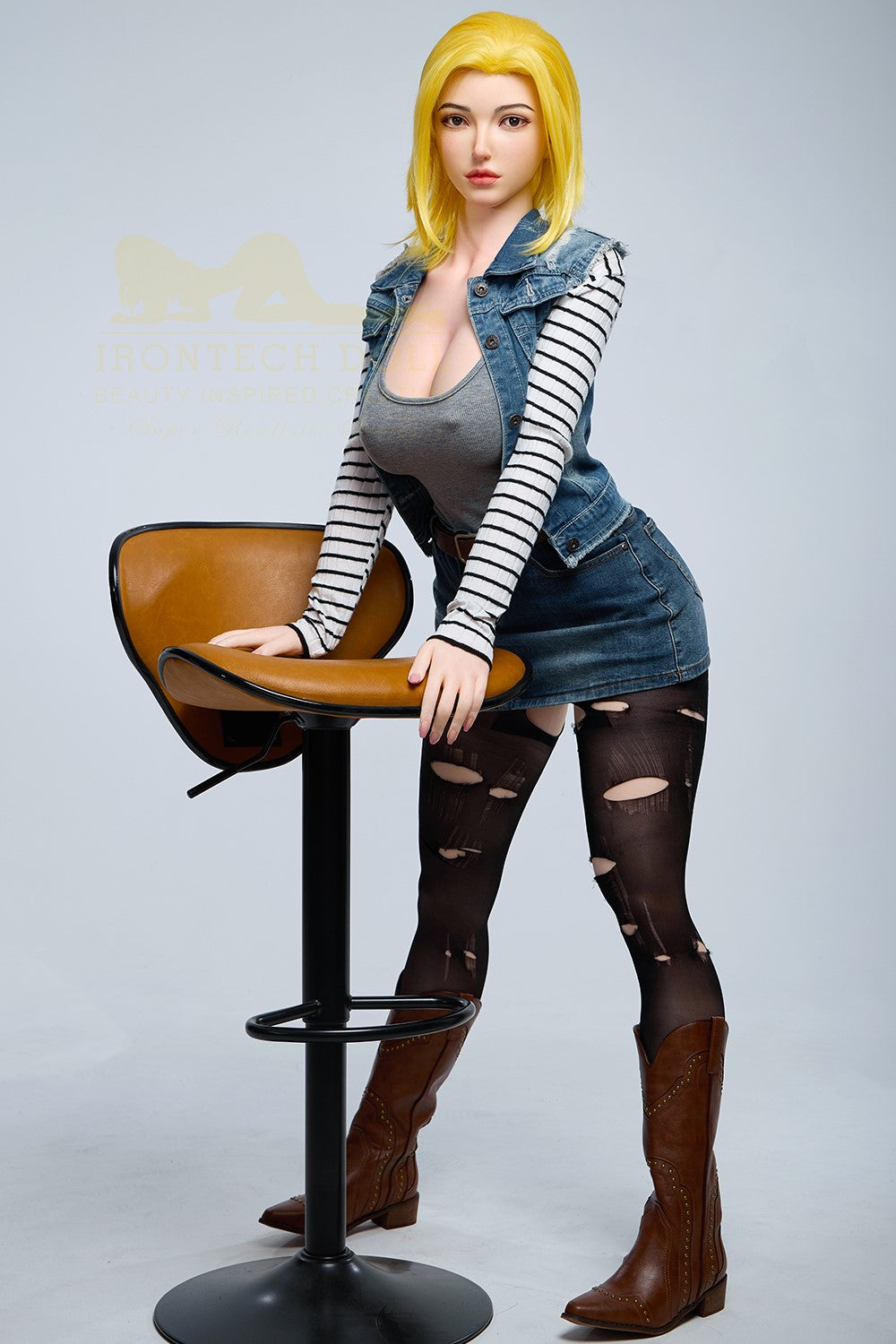 Joline Android 18 Sex Doll (Irontech Doll Σιλικόνη 159cm G-Cup S41)