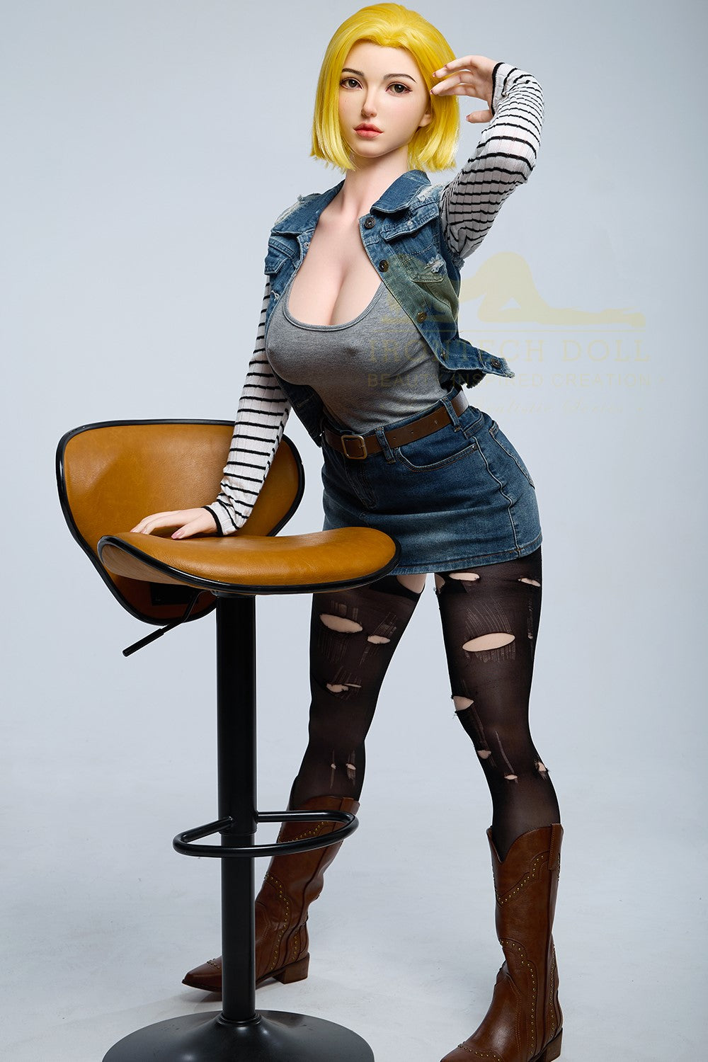 Joline Android 18 Sex Doll (Irontech Doll Σιλικόνη 159cm G-Cup S41)
