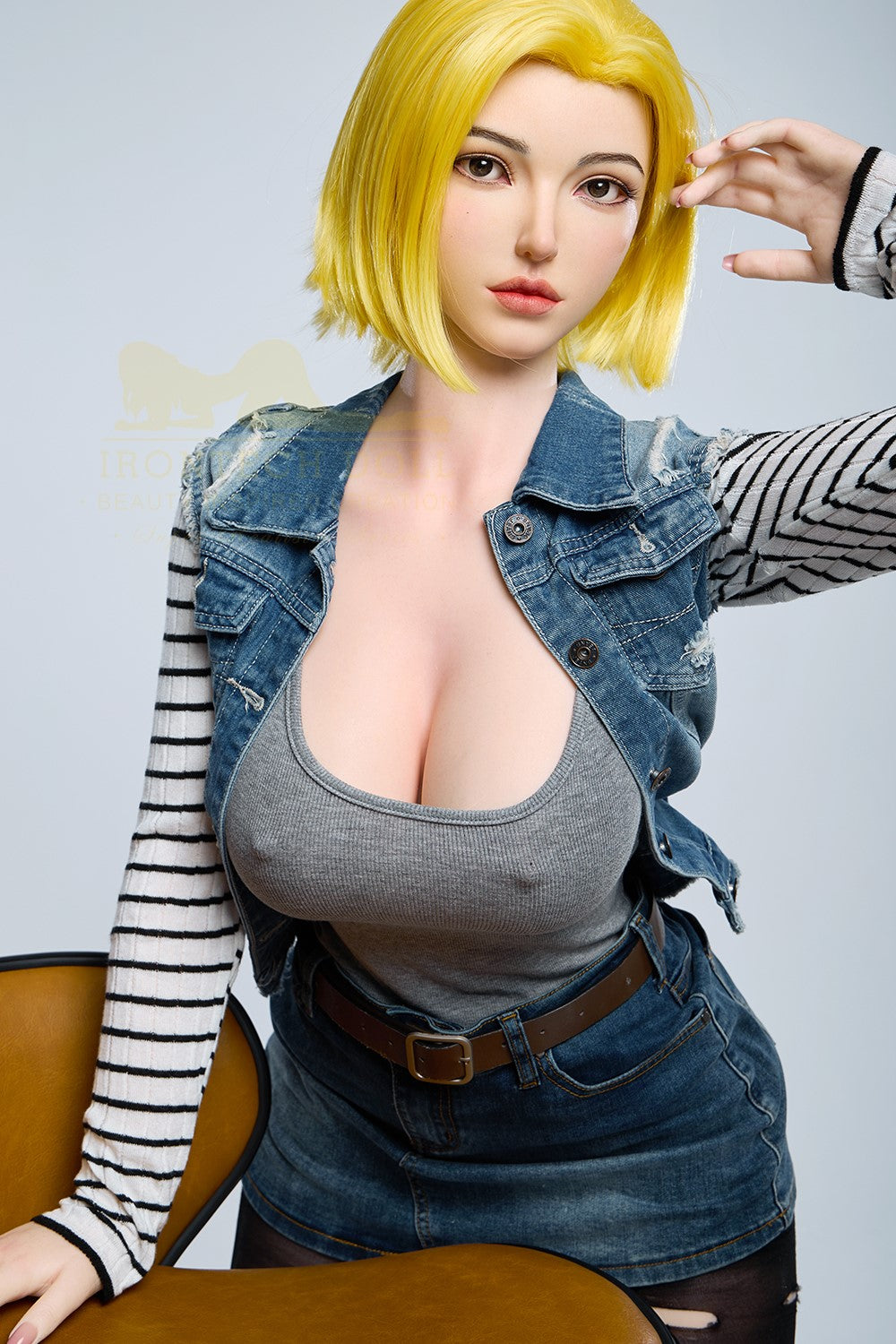 Joline Android 18 Sex Doll (Irontech Doll Σιλικόνη 159cm G-Cup S41)