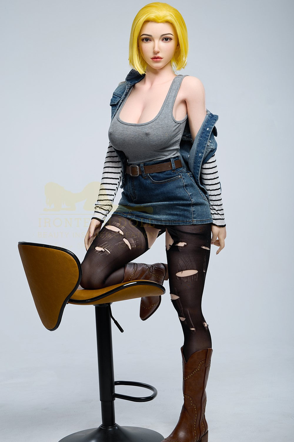 Joline Android 18 Sex Doll (Irontech Doll Σιλικόνη 159cm G-Cup S41)