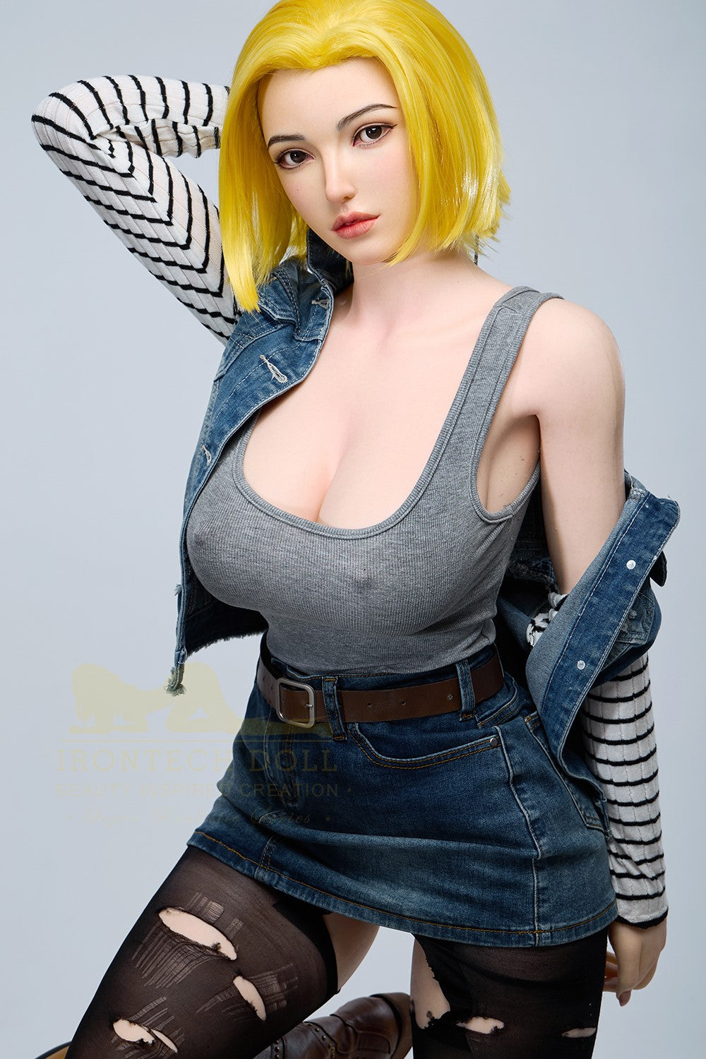 Joline Android 18 Sex Doll (Irontech Doll Σιλικόνη 159cm G-Cup S41)
