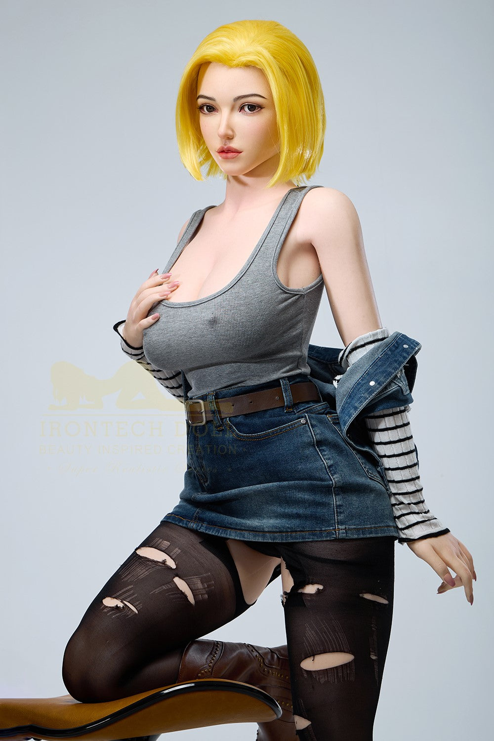 Joline Android 18 Sex Doll (Irontech Doll Σιλικόνη 159cm G-Cup S41)
