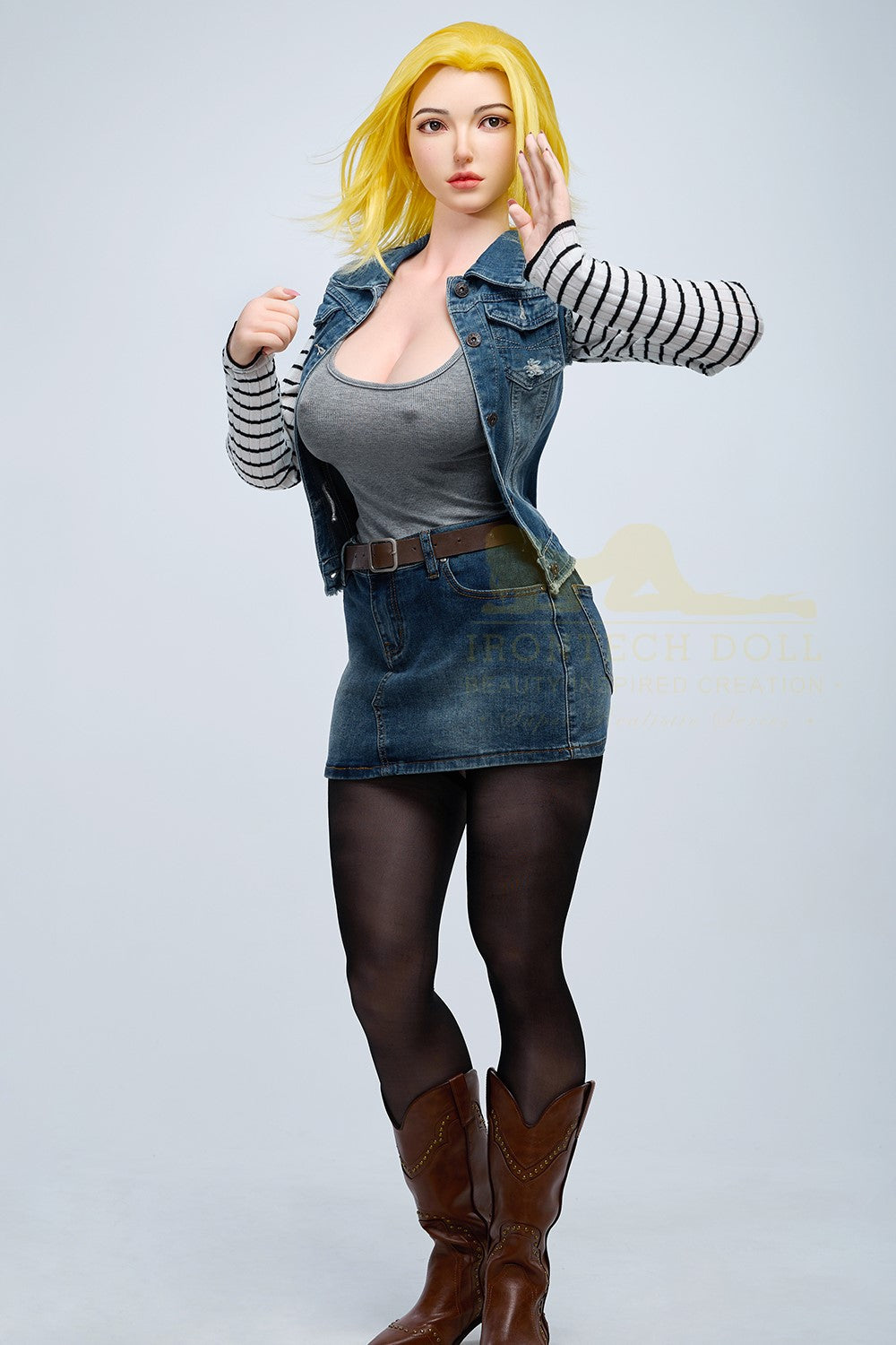 Joline Android 18 Sex Doll (Irontech Doll Σιλικόνη 159cm G-Cup S41)