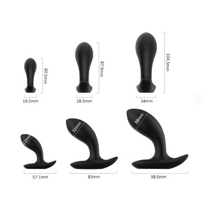 Bent butt plug - set with 3 sizes