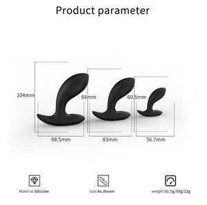 Bent butt plug - set with 3 sizes