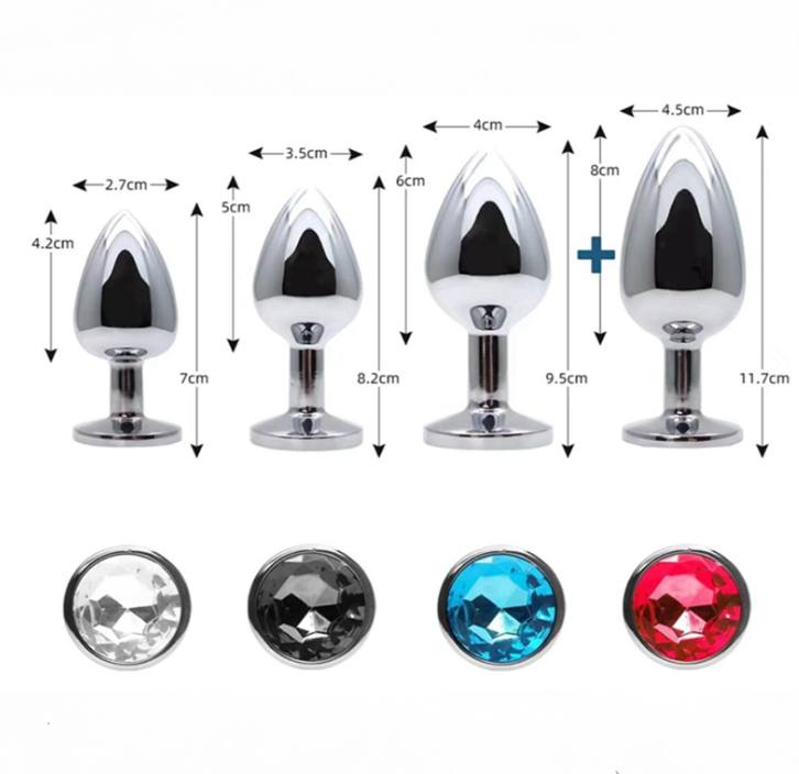 Buttplug in Aluminum - Set of 4 Sizes
