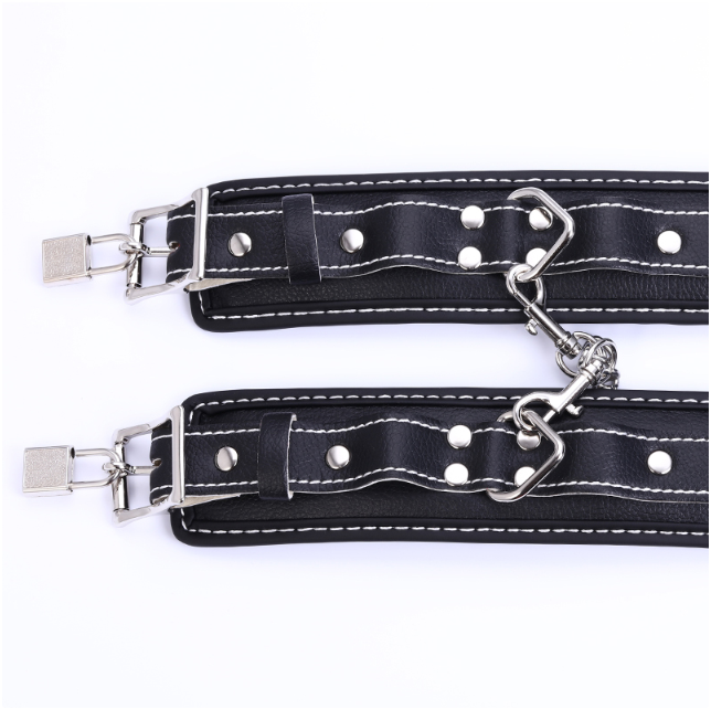 BDSM Kit - Handcuffs, Whip, Leash, Gag Ball, Eye Mask (9 Piece Set)