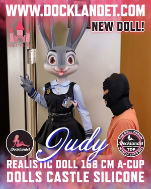 Judy the Rabbit Sex Doll (Dolls Castle 168cm σιλικόνη A-Cup)