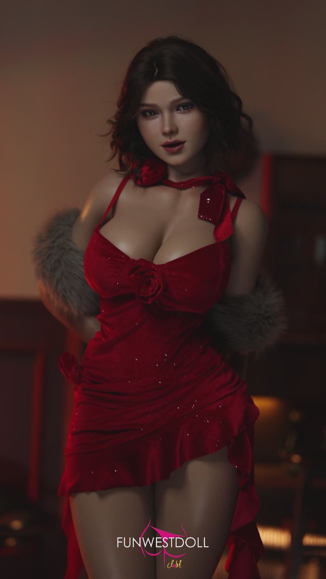 Τριαντάφυλλο σεξ κούκλα (FunWest Doll 157cm G-Cup #043SJ Σιλικόνη)