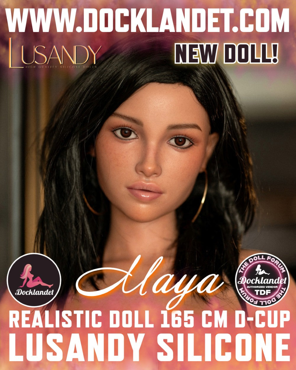 Maya Sex Doll (Lusandy Doll 165cm σιλικόνη D-Cup)