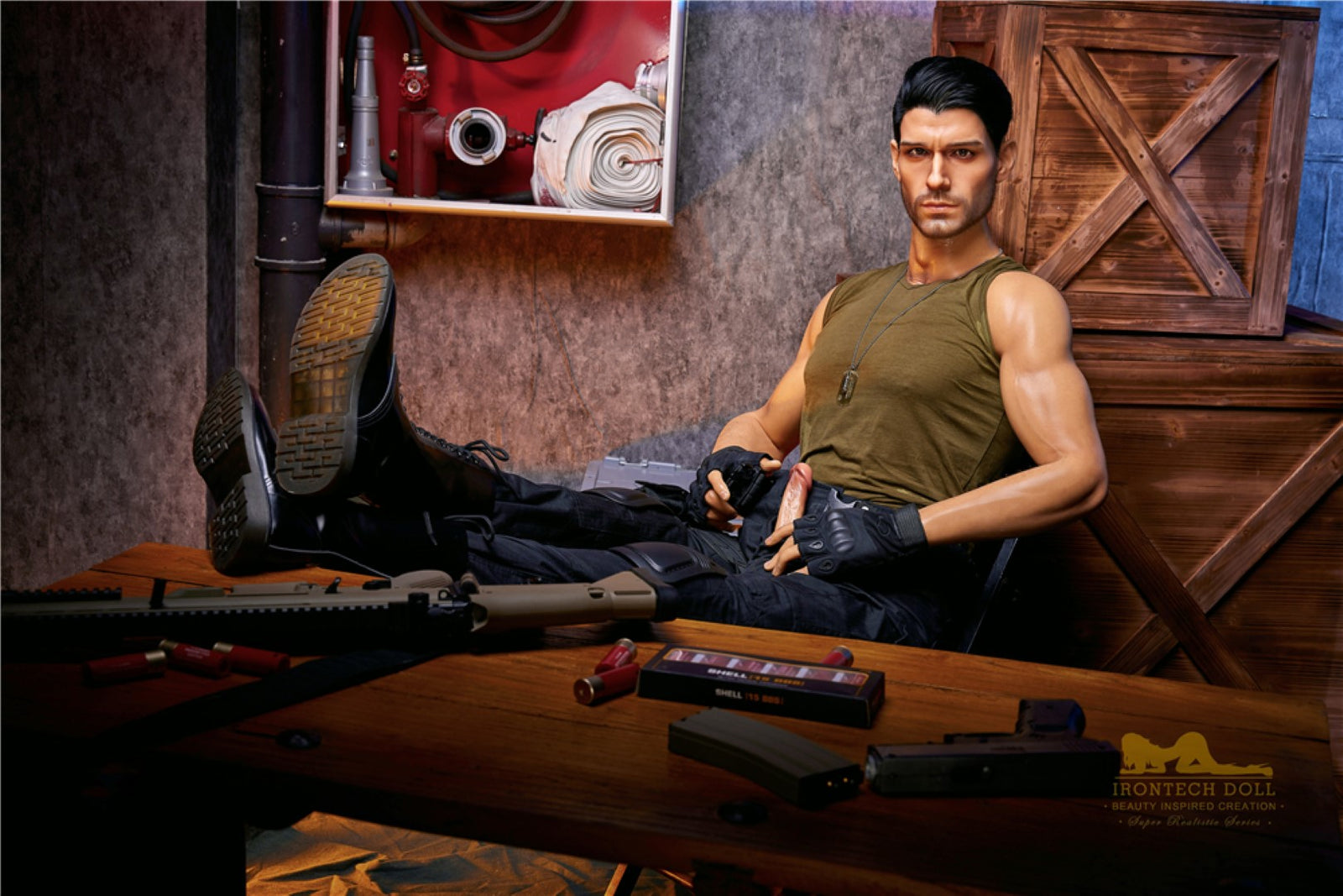 Η αρσενική σεξουαλική κούκλα του Thomas (Irontech Doll 176cm M5 σιλικόνη)