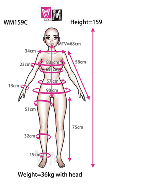 Καθαρή κούκλα σεξ (WM-Doll 159cm C-Cup #326 TPE)